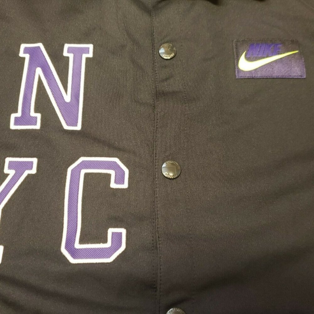 Nike NY Court Tennis NYC Black Button Down Shirt - Picture 2 of 4